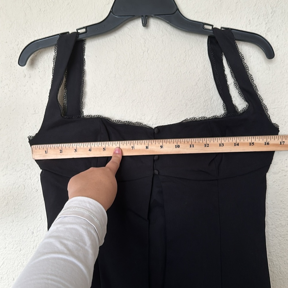 HOUSE OF CB 'Noura' Black Lace Trim Top/Size M NWOT - Picture 8 of 11